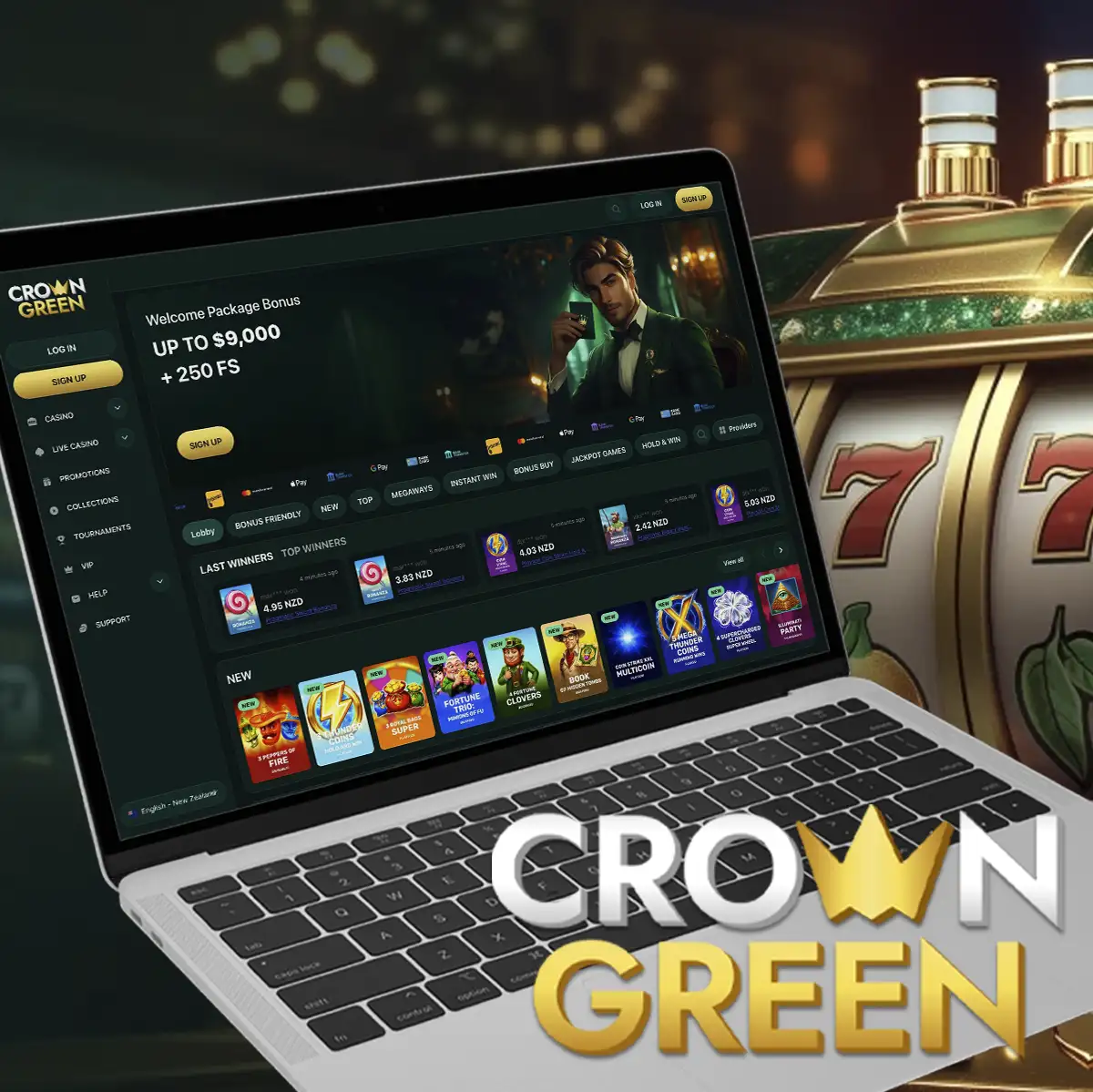 CrownGreen Casino New Zealand: Official Website & Real Money Pokies